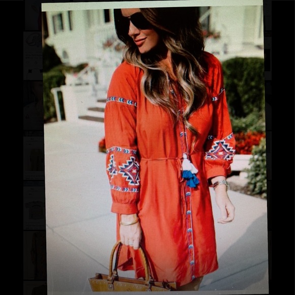 LOFT Dresses & Skirts - LOFT BOHO EMBROIDERED DRESS SIZE MEDIUM NWT!